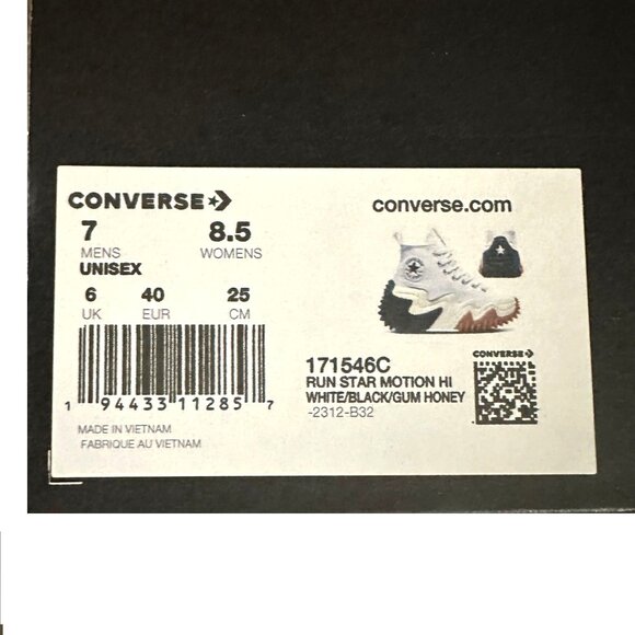 ⭐Rare Converse Run Star Motion CX Platform Women Chunky Shoes 8.5 White 171546C⭐ - Picture 8 of 12